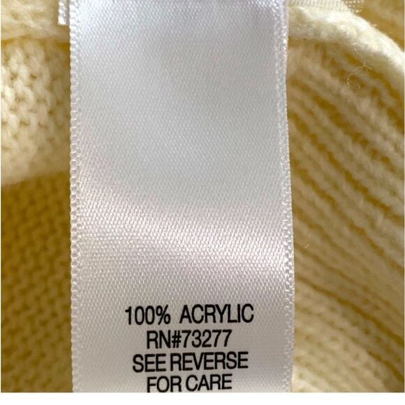 VYLETTE SWEATER WOMEN JR MEDIUM IVORY BAUBLE STITCH POM POM QUALITY. - Picture 6 of 10